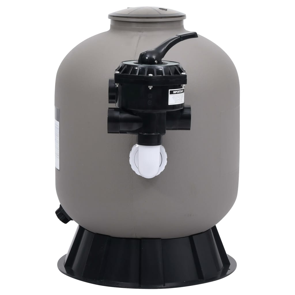 VidaXL Swimming pool sand filter with side-mounted 6-position valve gray