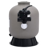 VidaXL Swimming pool sand filter with side-mounted 6-position valve gray