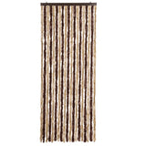 Vidaxl Fly Curtain 56x200 cm Chenille Beige och Light Brown