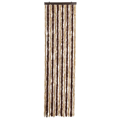 Vidaxl vliegengordijn 56x200 cm chenille beige en lichtbruin