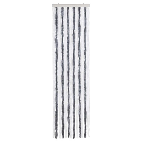 Vidaxl vliegengordijn 56x200 cm chenille grijs en wit