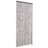 Cortina de mosca Vidaxl 90x200 cm Chenille Brown and Beige