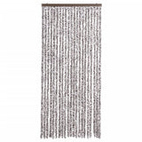 Cortina de mosca Vidaxl 90x200 cm Chenille Brown and Beige