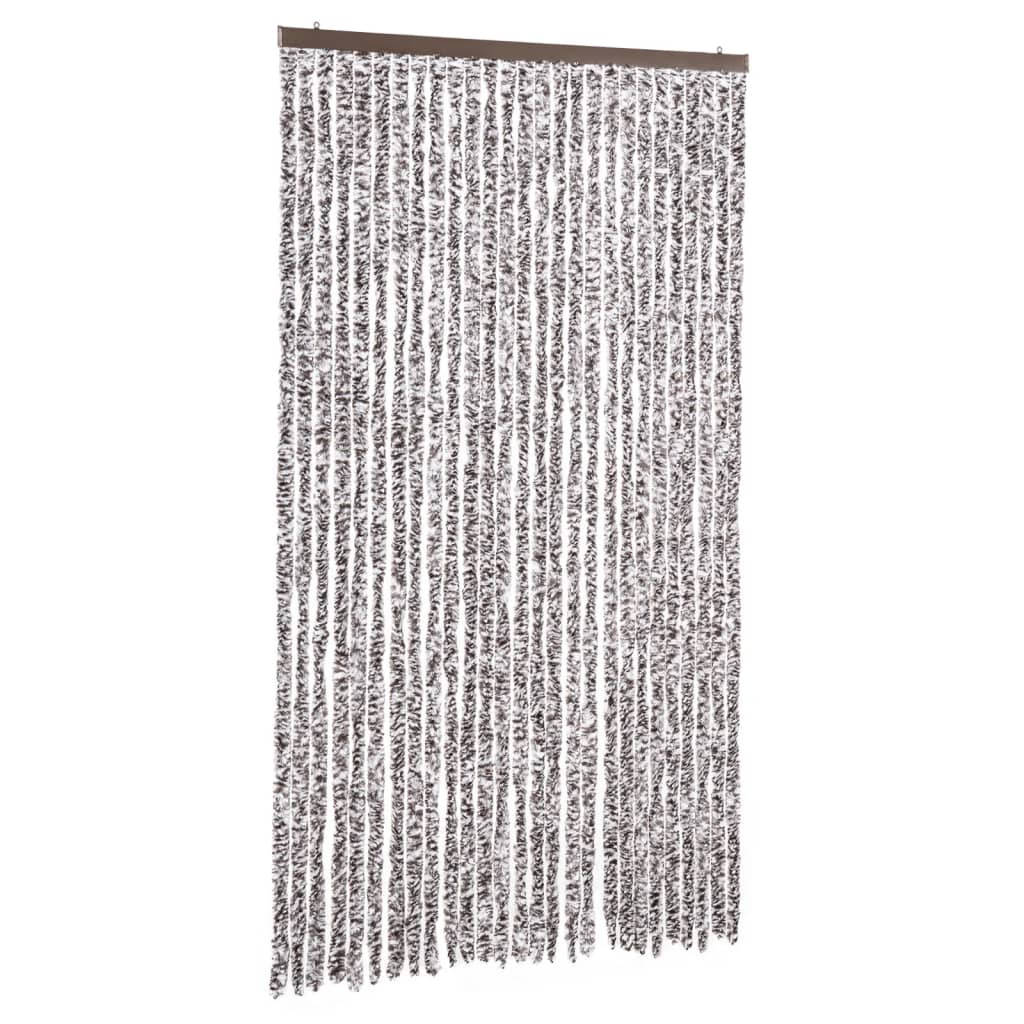 Vidaxl Fly Curtain 118x220 cm Chenille Brown och Beige