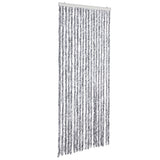 Vidaxl Fly Curtain 56x200 cm Chenille White and Grey