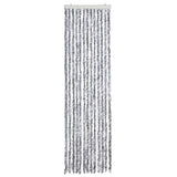 Vidaxl vliegengordijn 56x200 cm chenille wit en grijs
