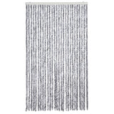 Vidaxl Fly Curtain 118x220 cm Chenille White and Grey