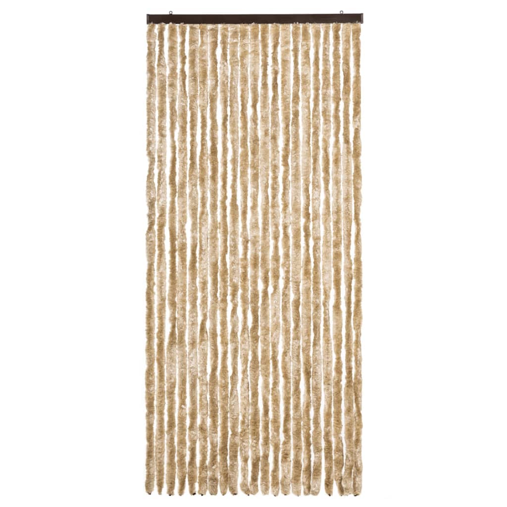 Cortina de mosca Vidaxl 90x200 cm chenille beige