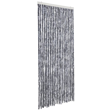 Vidaxl vliegengordijn 90x200 cm chenille zilverkleurig