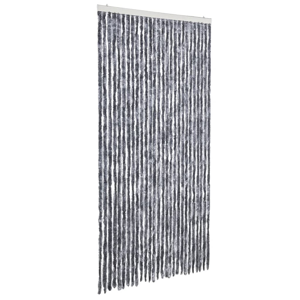 Vidaxl Fly Curtain 118x220 cm Chenille Silver Colored