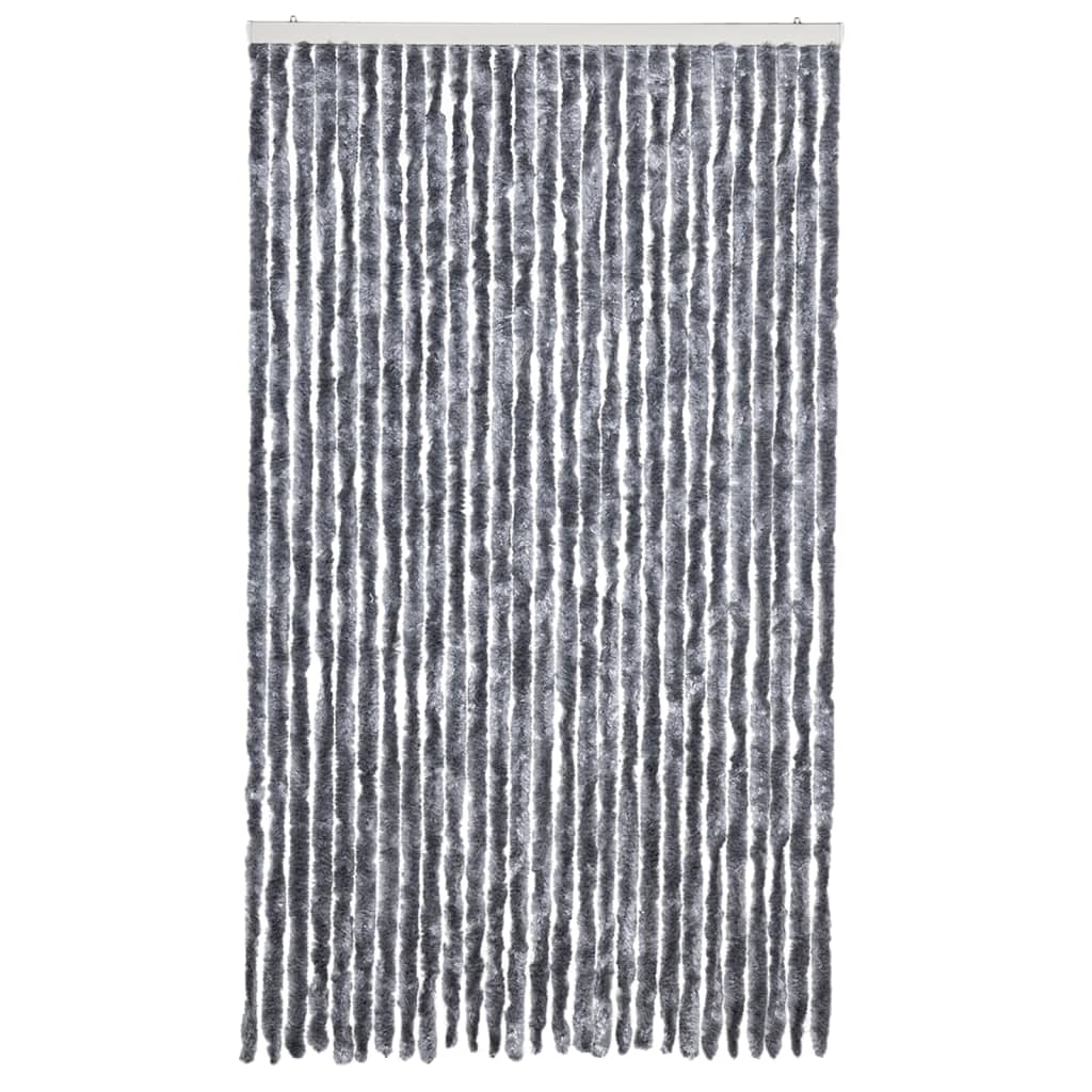 Vidaxl Fly Curtain 118x220 cm Chenille Silver Colored