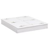 Vidaxl sandbox 95x90x15 cm vurenhout bianco