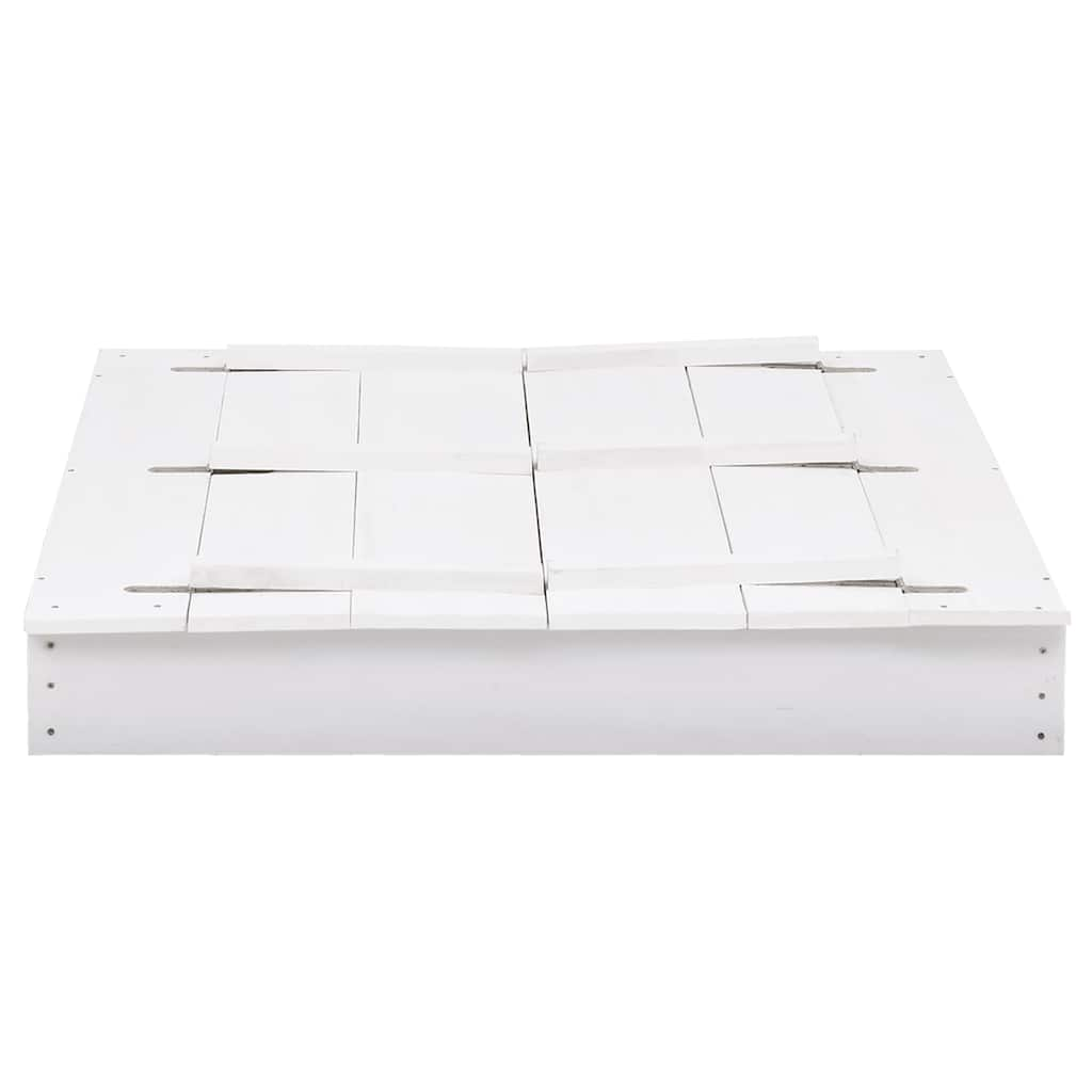 Vidaxl sandbox 95x90x15 cm Vurenhout White