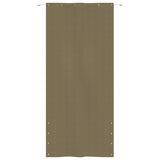 Écran de balcon Vidaxl 120x240 cm Oxford tissu taupe