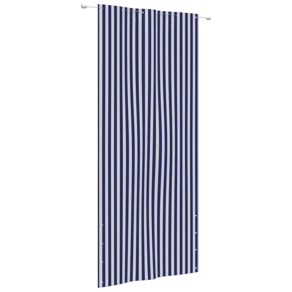 Écran de balcon Vidaxl 120x240 cm Oxford tissu bleu et blanc