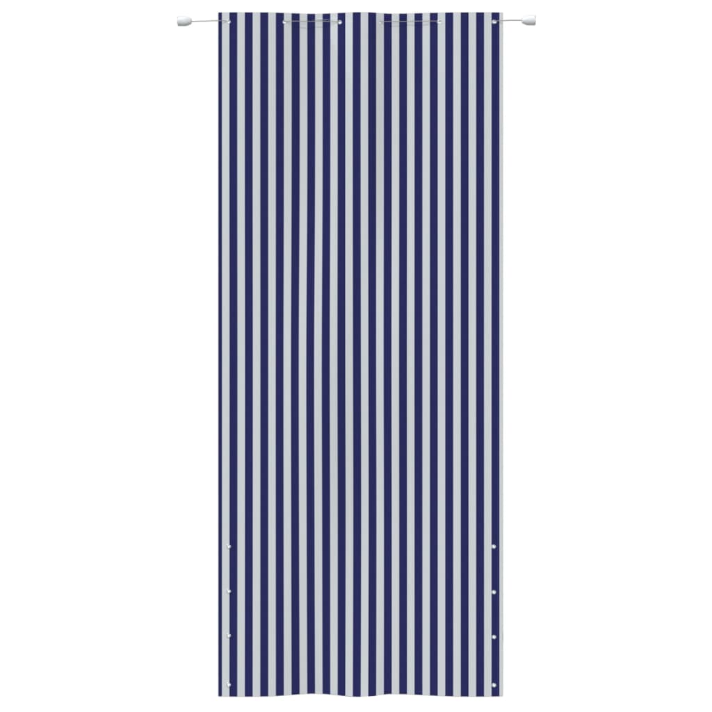 Écran de balcon Vidaxl 120x240 cm Oxford tissu bleu et blanc