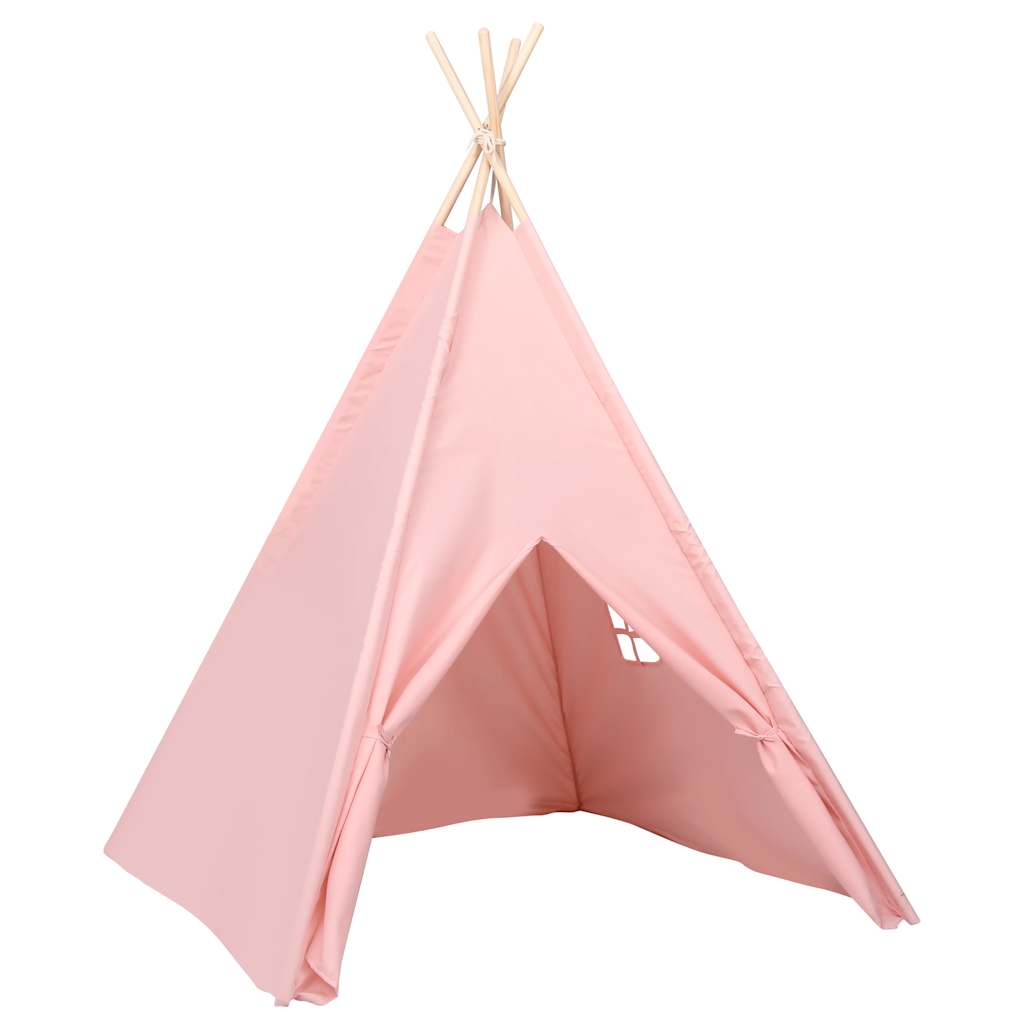 Vidaxl kindertipitent met tas 120x120x150 cm peachskin roze
