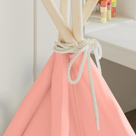 Vidaxl kindertipitent met tas 120x120x150 cm peachskin roze
