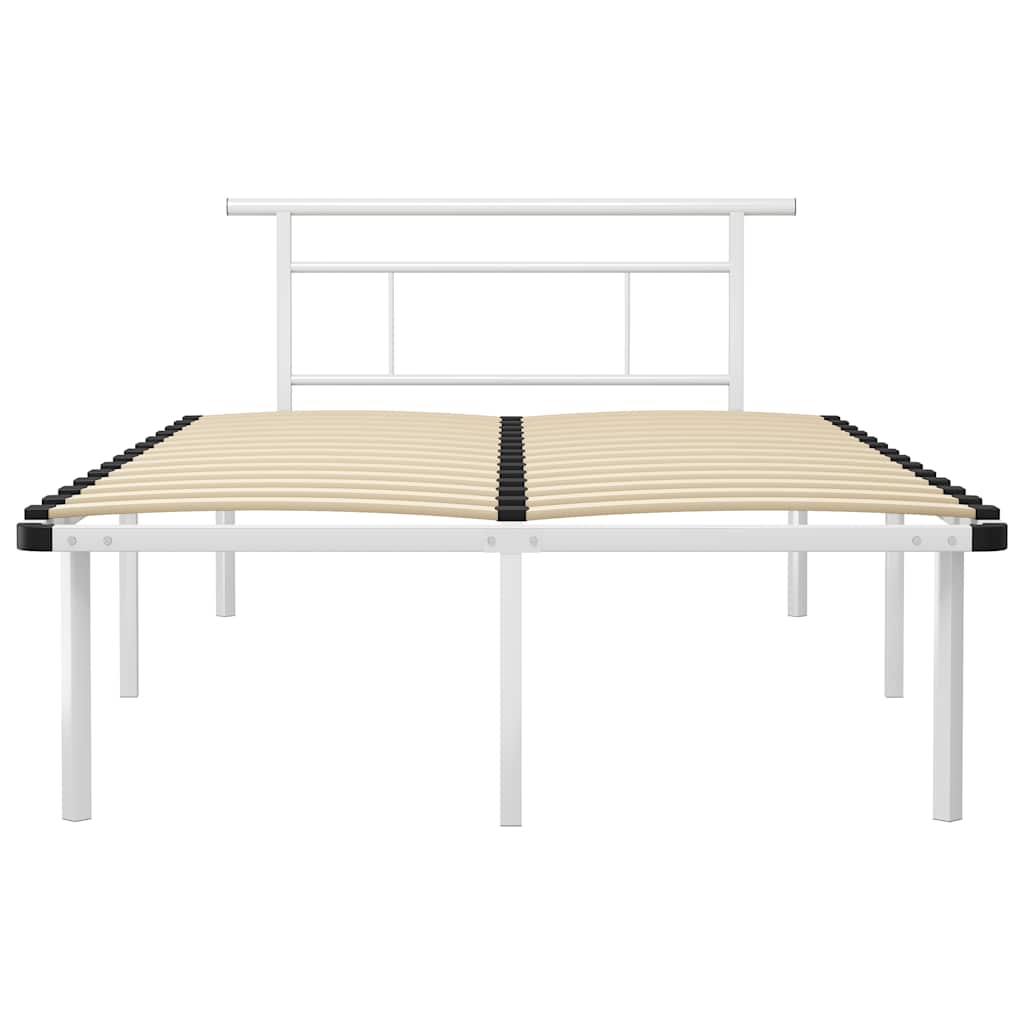 Vidaxl bedframe metaal wit 120x200 cm