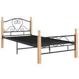 Vidaxl bedframe metaal zwart 90x200 cm