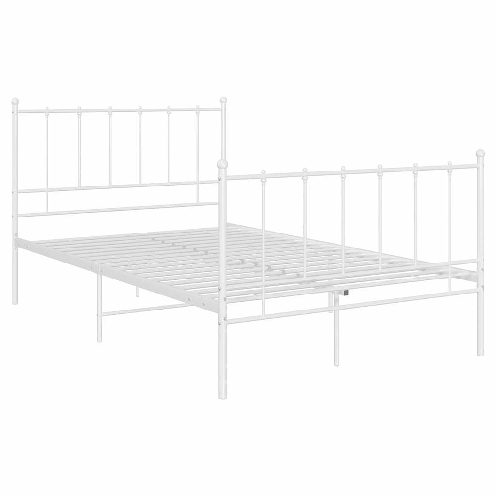 Vidaxl bedframe metaal wit 120x200 cm
