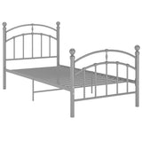Vidaxl bedframe metaal grijs 100x200 cm