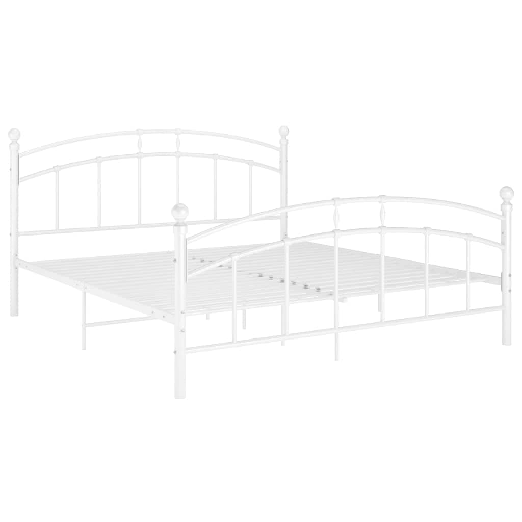 Vidaxl bedframe metaal wit 140x200 cm