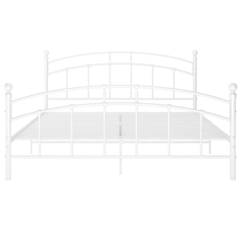 Vidaxl bedframe metaal wit 140x200 cm