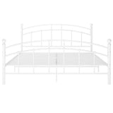 Vidaxl bedframe metaal wit 140x200 cm