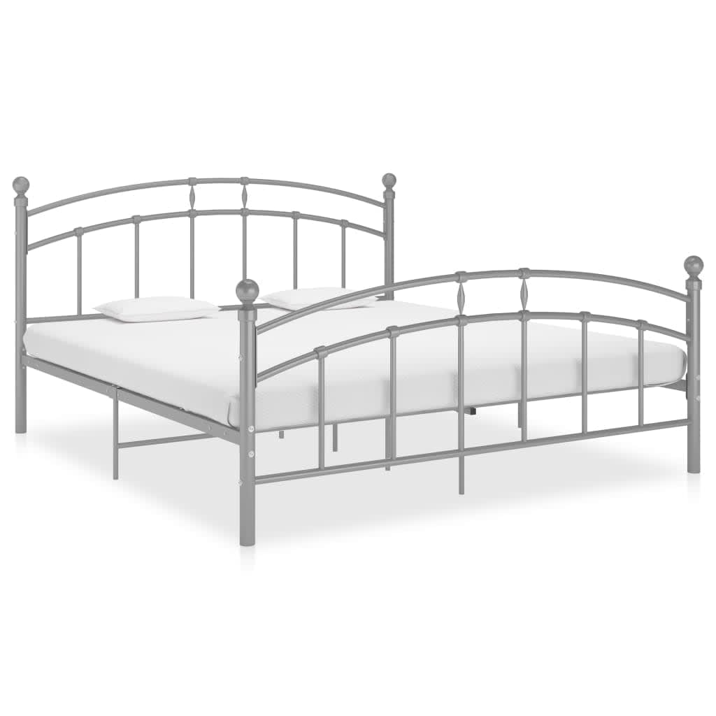 Vidaxl bedframe metaal grijs 180x200 cm