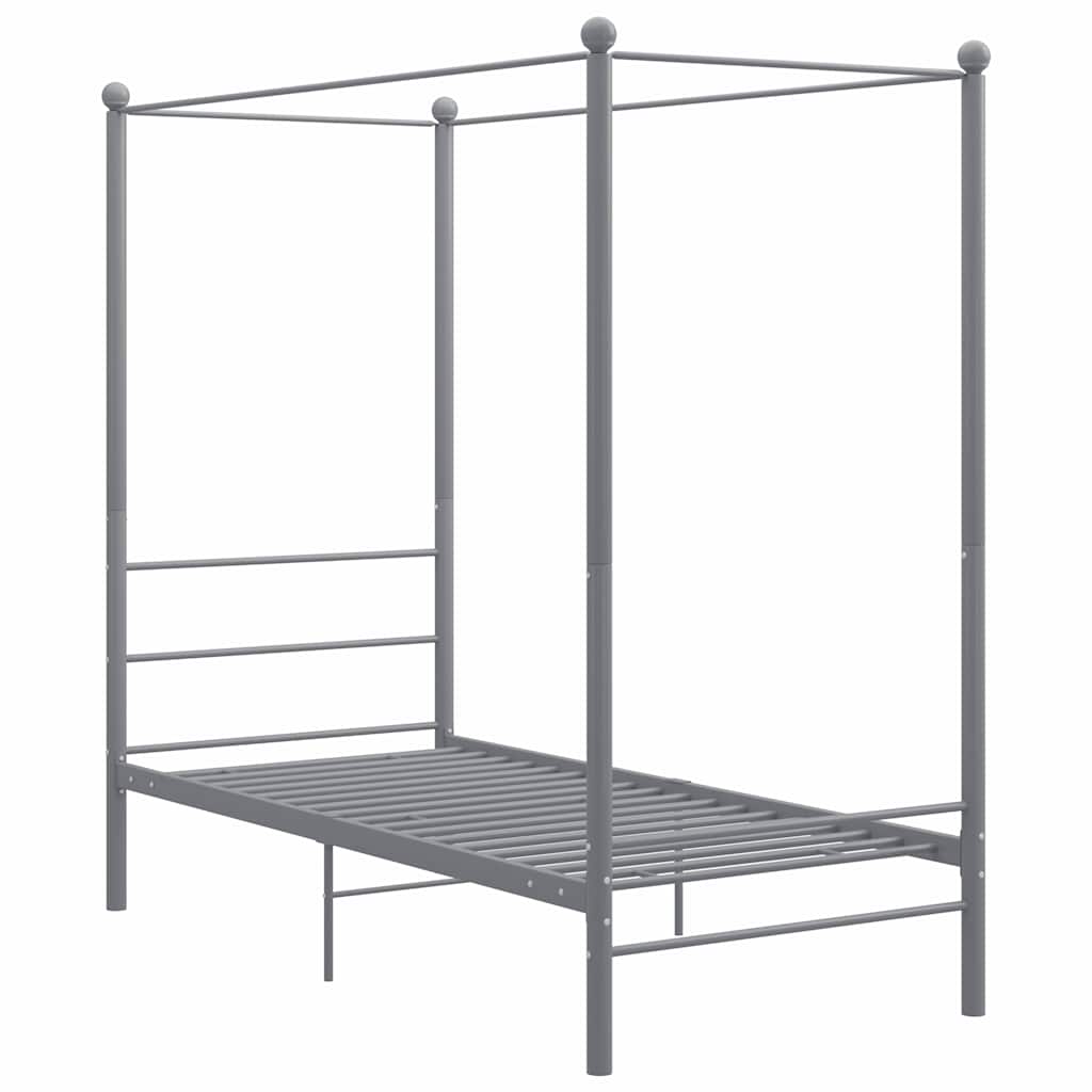 Vidaxl hemelbedframe metaal grijs 90x200 cm