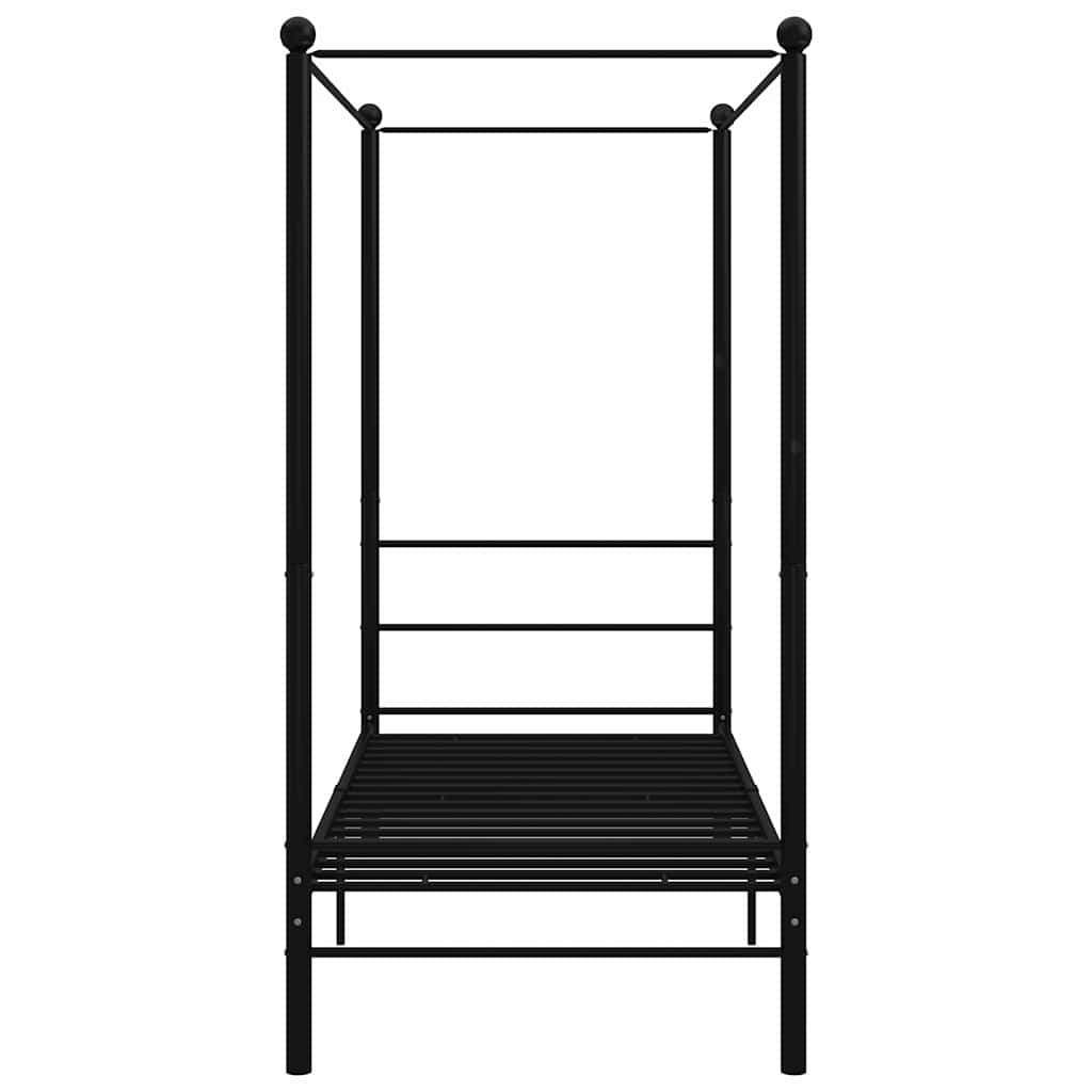 Vidaxl hemelbedframe metaal zwart 100x200 cm