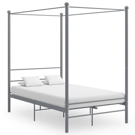 Vidaxl hemelbedframe metaal grijs 140x200 cm