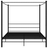 Vidaxl hemelbedframe metaal zwart 200x200 cm