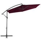 Vidaxl flytende parasol med aluminiumstang 300 cm burgunder rød