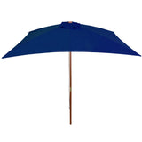 Parasol Vidaxl con polo de madera 200x300 cm azul