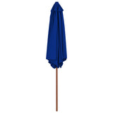 Vidaxl parasol met houten paal 270 cm blauw