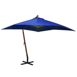 Vidaxl Parasol flottant avec pôle 3x3 m Pine solide - bois azur bleu