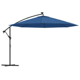 Vidaxl Parasol flottant avec un éclairage LED 350 cm bleu azure