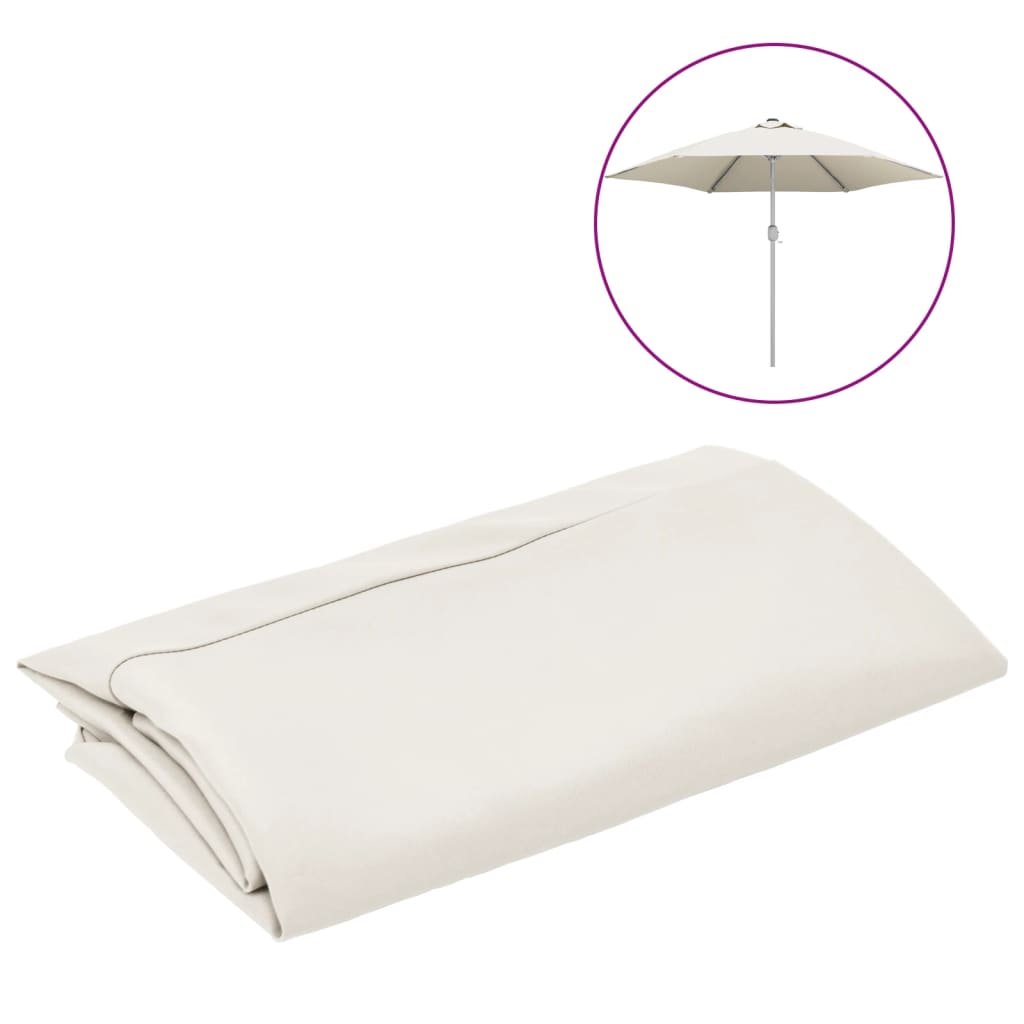 Vidaxl nadomestna krpa za parasol 300 cm bela