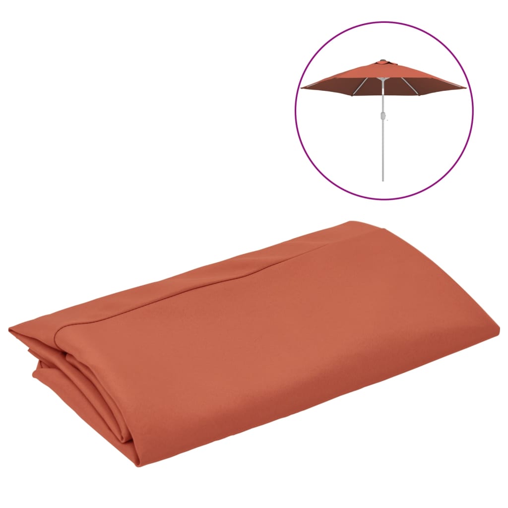 Vidaxl nadomestna krpa za parasol 300 cm terakota -obarvana