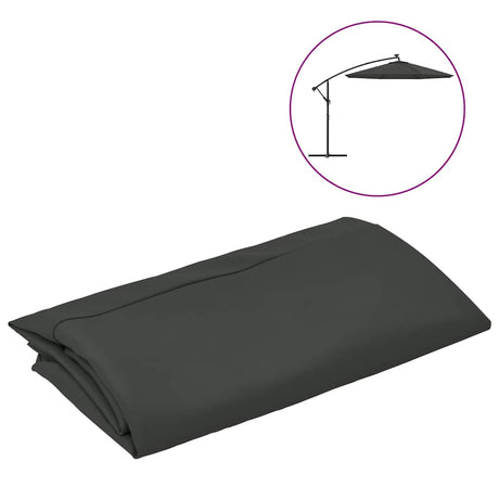 Vidaxl vervangingsdoek voor tuinparasol 300 cm antracietkleurig