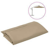 Tissu de remplacement Vidaxl pour parasol flottant 300 cm taupe