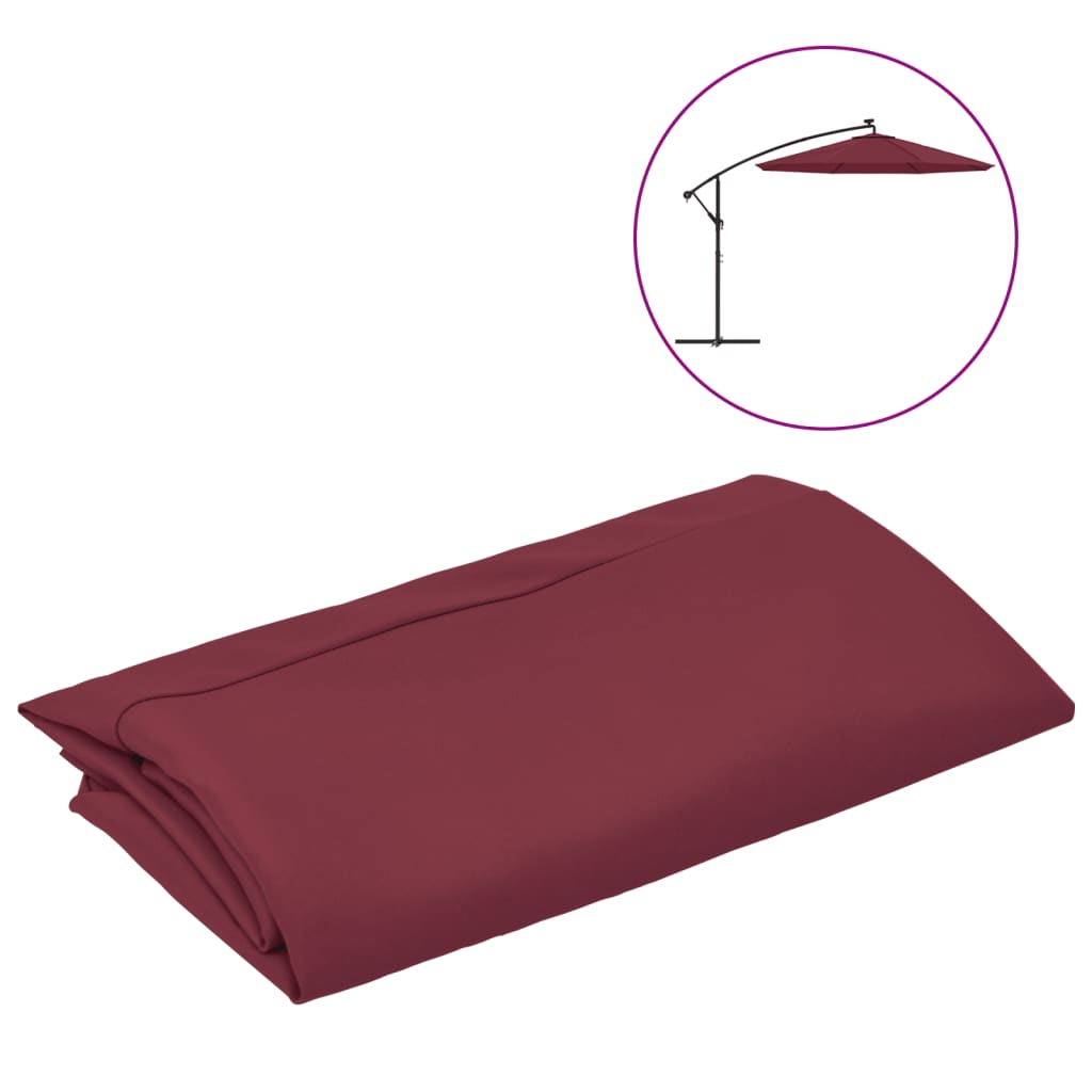 Vidaxl erstatningsklut for flytende parasol 300 cm Bordeaux rød