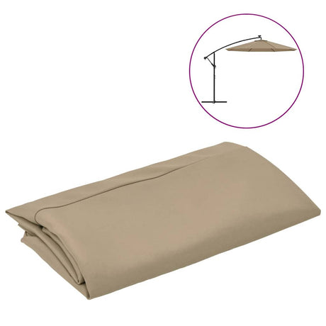 Vidaxl vervangingsdoek voor tuinparasol taupe 350 cm