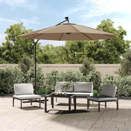 Vidaxl vervangingsdoek voor tuinparasol taupe 350 cm