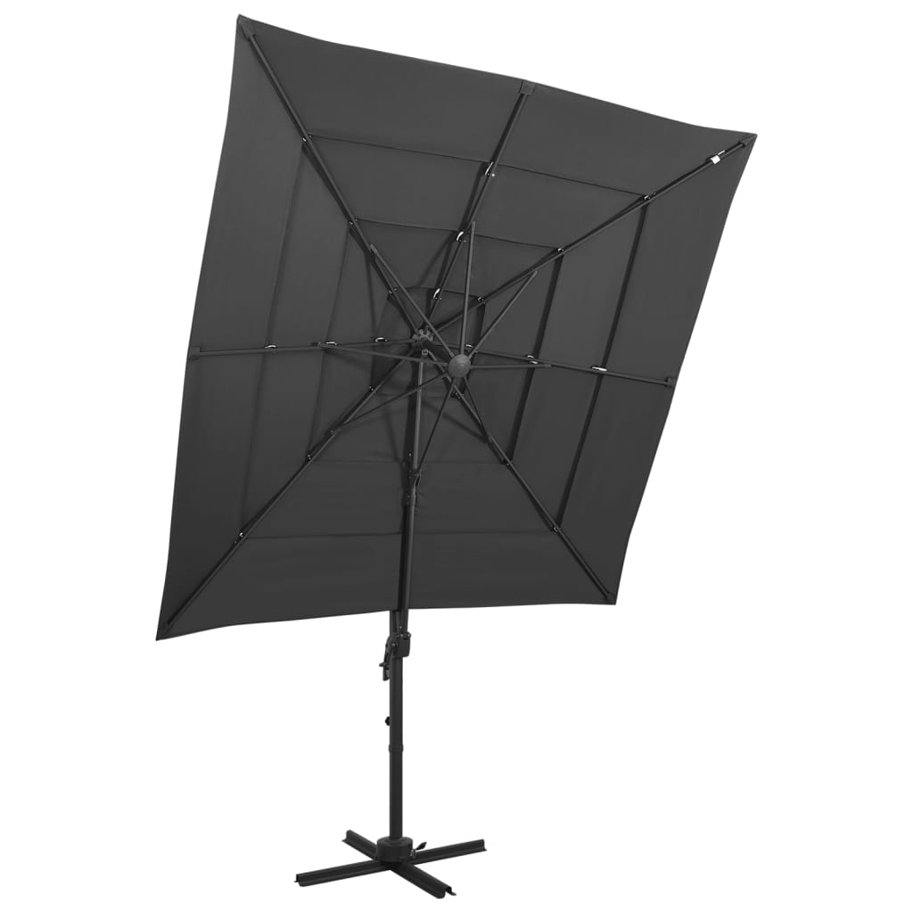 Vidaxl Parasol 4-warrowar