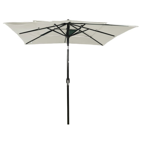 Vidaxl parasol 3-laags met aluminium paal 2,5x2,5 m zandkleurig