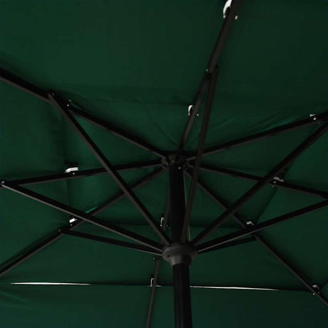 Vidaxl parasol 3-laags met aluminium paal 2,5x2,5 m groen