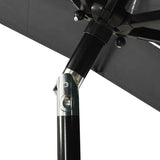 Vidaxl parasol 3-laags met aluminium paal 2x2 m antracietkleurig
